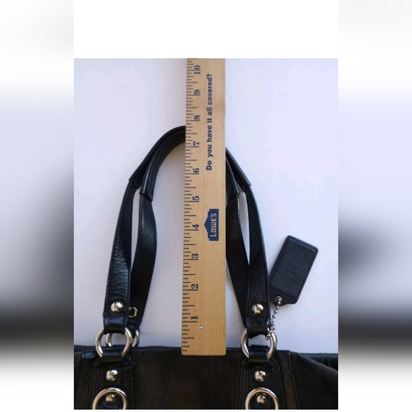 Coach Ashley Signature Carryall Shoulder Tote Bag Purse F15510 Black See… - Picture 4 of 16